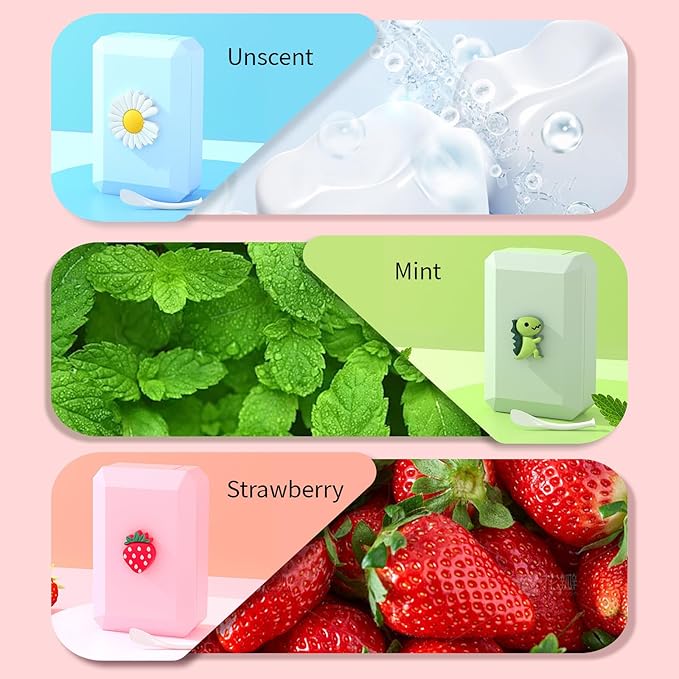 1+3 Pack Orthodontic Wax for Braces Aligners 120 Precut Wax Dots, Braces Wax, Hardcover Box Dental Wax with Mirror for Home Travel Office, Strawberry Flavored