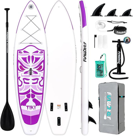 FunWater Inflatable Ultra-Light Stand Up Paddle Board for All Skill Levels with Premium SUP Paddleboard Accessories,Non-Slip Comfort Deck for Youth & Adults-StrideForce Fitness