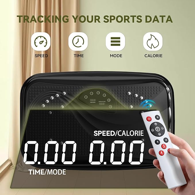 UCIN Vibration Plate Exercise Machine, Vibration Plate for Lymphatic Drainage, 330 Lbs Capacity Vibrating Plate for Weight Loss Home Fitness with Resistance Bands/Pilates Ball-StrideForce Fitness