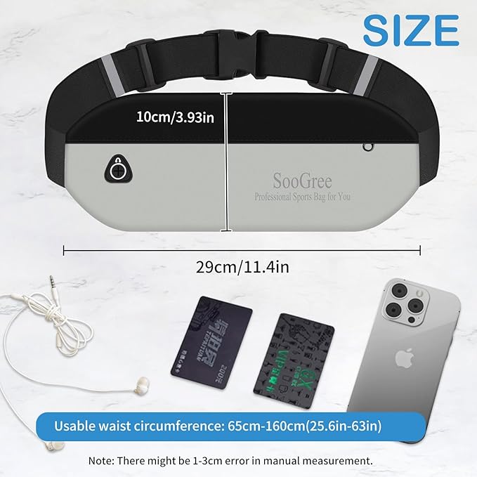 Slim Fanny Packs for Women Men,Waterproof Waist Pack with Reflective Strip Adjustable Strap,Running Belt for Sports Workout Cycling Hiking, Casual Hands-Free Wallets Phone Bag (Style 4)-StrideForce Fitness