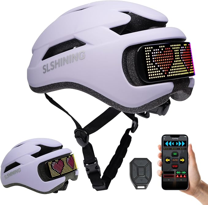 Smart Bike Helmet with Light: Bicycle Helmets for Adult Teens for Mountain & Road Cycling Electric Scooter Skateboard Skating-StrideForce Fitness