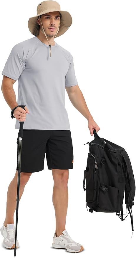 MAGCOMSEN Men's Short Sleeve UPF 50+ Sun Protection Shirts Quick Dry Athletic T-Shirt Hiking Running Swimming Rash Guard-StrideForce Fitness