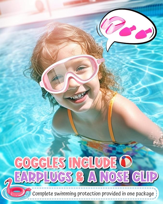 Rantizon Swim Goggles 2 Pack, Wide View Anti Fog&UV Swimming Goggles for Audlt, No Leaking Swim Glasses for Men Women Kids-StrideForce Fitness