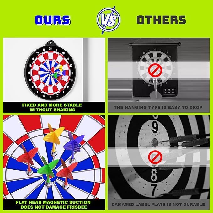 Magnetic Dart Board for Kids Indoor Outdoor Kids Games and Party Games, Christmas Birthday Gifts Toys for Boys Age 3-12-StrideForce Fitness