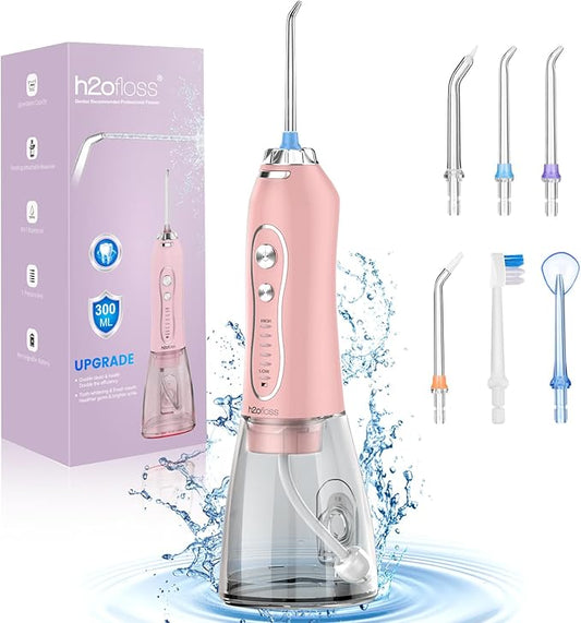 H2ofloss Cordless Water Flosser - IPX7 Waterproof Portable Oral Irrigator