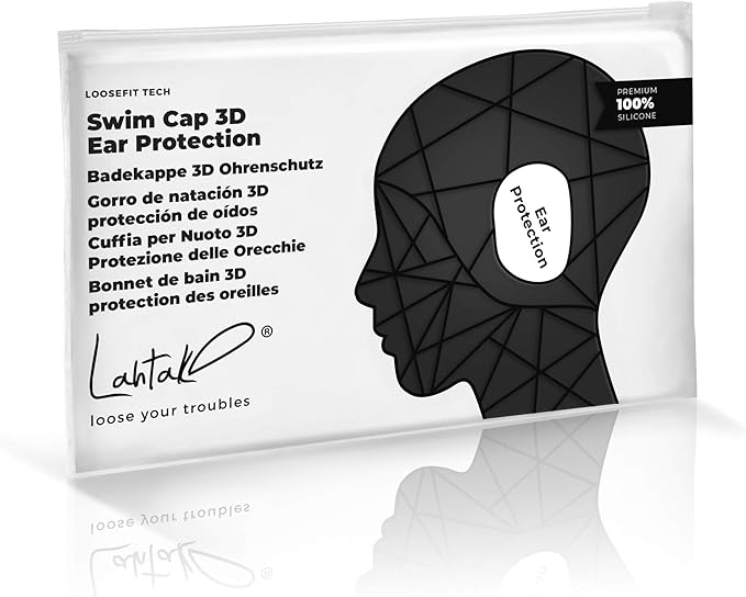 3D Swim Caps - Ear Protection Swimming Cap for Women & Men - Silicone, Waterproof - Fits Long & Short Hair - Adult & Youth-StrideForce Fitness