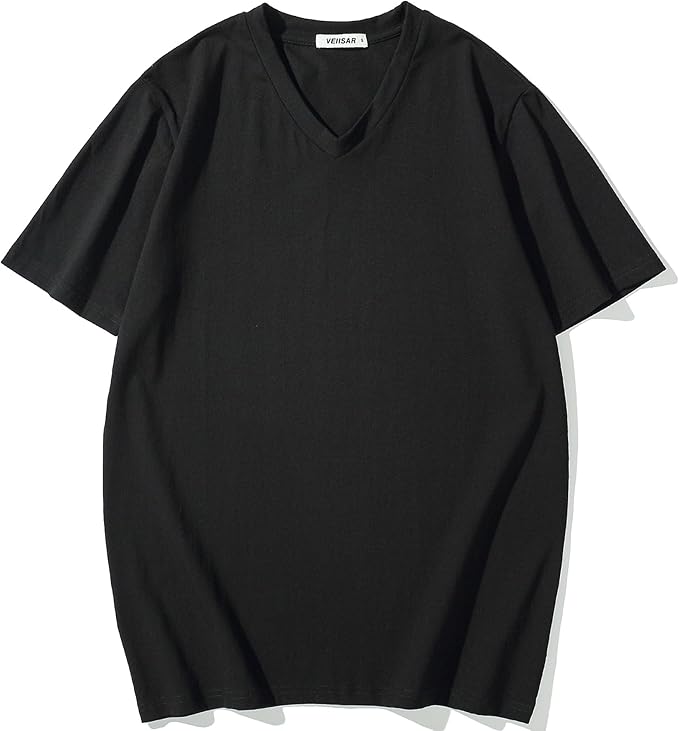 VEIISAR Premium V Neck T Shirts for Men - Modern Fitted Tees Vneck Undershirts-StrideForce Fitness