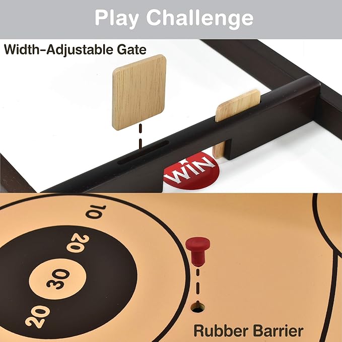 Big Shooz n TOZZ : Wooden Multi Tabletop Indoor Portable Board Games for Kids and Family-StrideForce Fitness