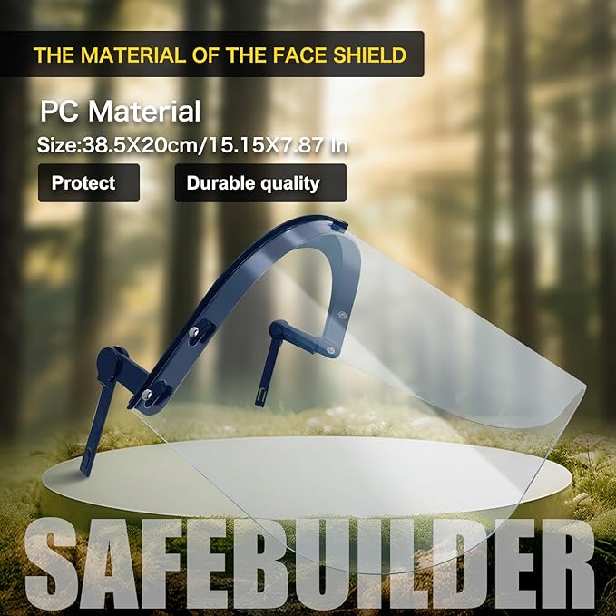 Forestry Safety Helmet with Build-in Visor Mesh Face Shield Ear Muffs 4 in 1 Chainsaw Safety Hard Hats-StrideForce Fitness