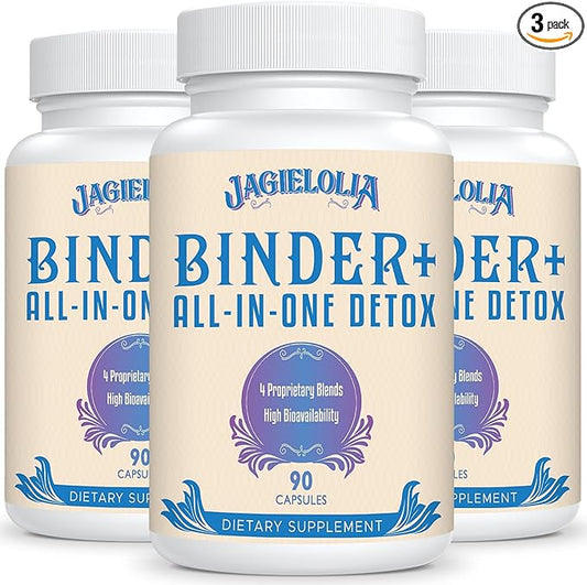 All-In-One Detox Binder Supplement 1500 MG - High Bioavailability, Liver Gut Detox Cleanse with Activated Charcoal, Zeolite & Bentonite Clay for Toxins, Liver, Digestive, 270 Vegan Capsules-StrideForce Fitness