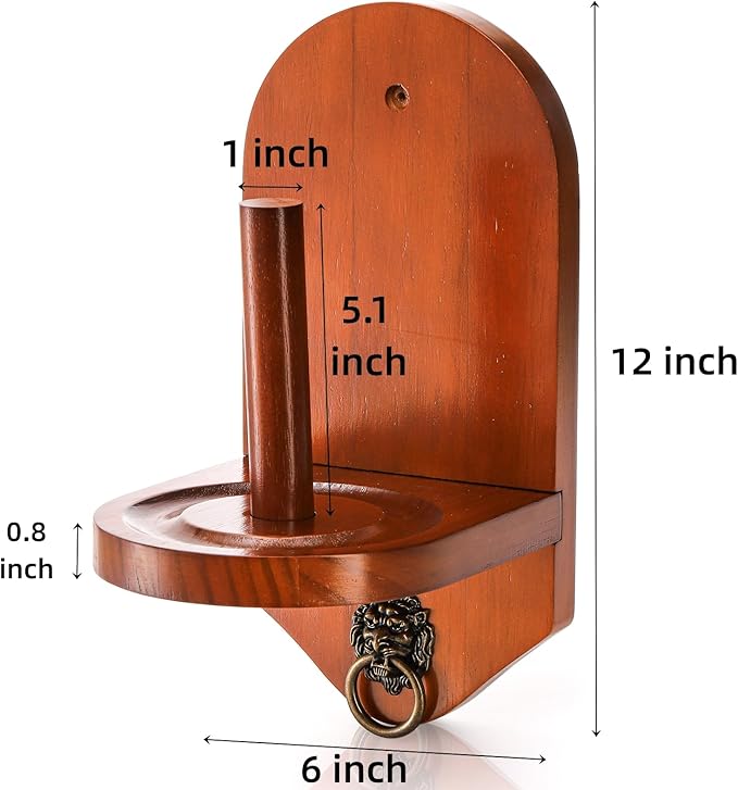 Wall Mounted Cone Chalk Holder, Solid Wood Pool Hand Chalk Holder, Billiards Pool Table Cone Chalk Holder with Beveled Edge and Hardware, Pool Table Accessories-StrideForce Fitness