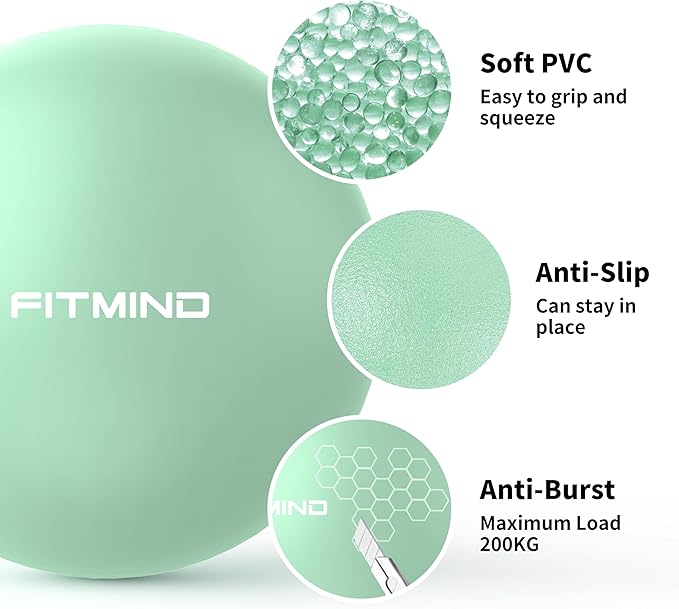 Pilates Ball - 10 Inch Core Ball for Yoga, Stability, Fitness, Ab & Core Workout, Physical Therapy-StrideForce Fitness