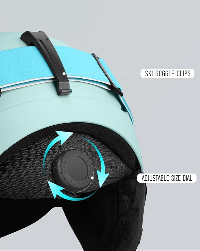 Ski Helmet and Goggles Set, Snowboard Helmet Goggles for Men Women & Youth, Shockproof Snow Helmet Anti Fog OTG Snow Goggles for Skiing Snowboarding-StrideForce Fitness