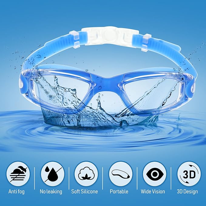 Konohan 10 Pack Swim Goggles Bulk for Kids adult Pool Goggles Anti Fog Silicone No Leak Swimming Glasses for Men Women Youth-StrideForce Fitness