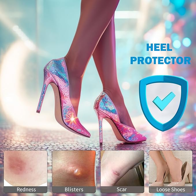 6 Pairs Heel Cushion Pads for Shoes Too Big, Shoe Grips Liners Heel Protectors for Loose Shoes, Heel Pain, Blisters and Rubbing, Anti Slip Shoe Filler Make Shoes Fit Tighter(Beige)-StrideForce Fitness