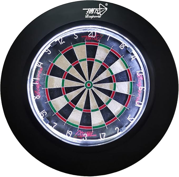 Dartboard Surround with Light Darts Board Surround (Red)-StrideForce Fitness