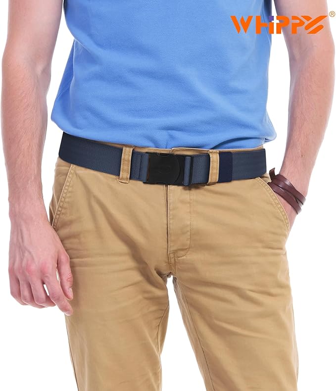 WHIPPY Mens Elastic Stretch Belt Unisex Adventure Web Belt for Women Men with Non-Metal Buckle Adjustable Belts-StrideForce Fitness