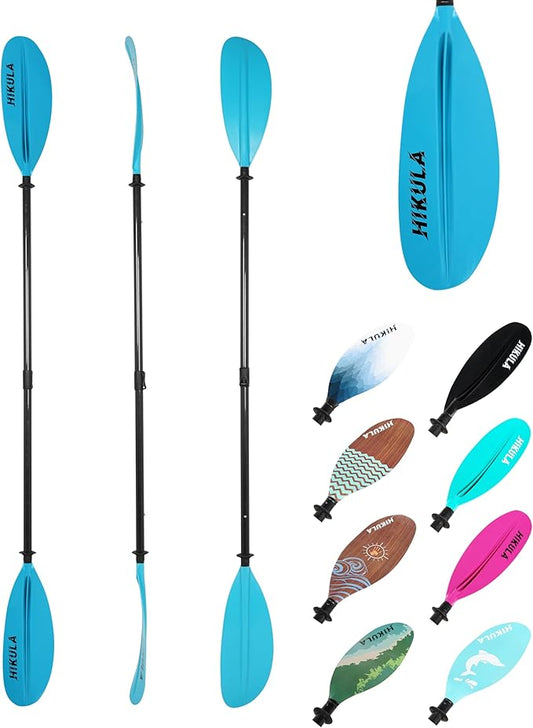 Adjustable Kayak Paddle with Carbon Shaft and PP Blade Available in 220-230/220-240/230-250cm Floating Lightweight Kayak Oars with Original Pattern-StrideForce Fitness