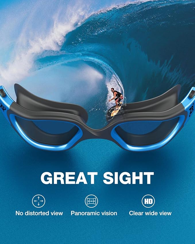 ZIONOR Swim Goggles, G1 MAX Polarized Anti-Fog Swimming Goggles for Men Women-StrideForce Fitness