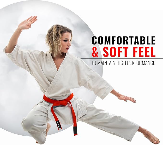 DXM SPORTS BJJ Jiu Jitsu Belt - Taekwondo Karate Belt - Martial Arts Uniform Ranking Judo Belt Double Stitched for Kids Adult-StrideForce Fitness