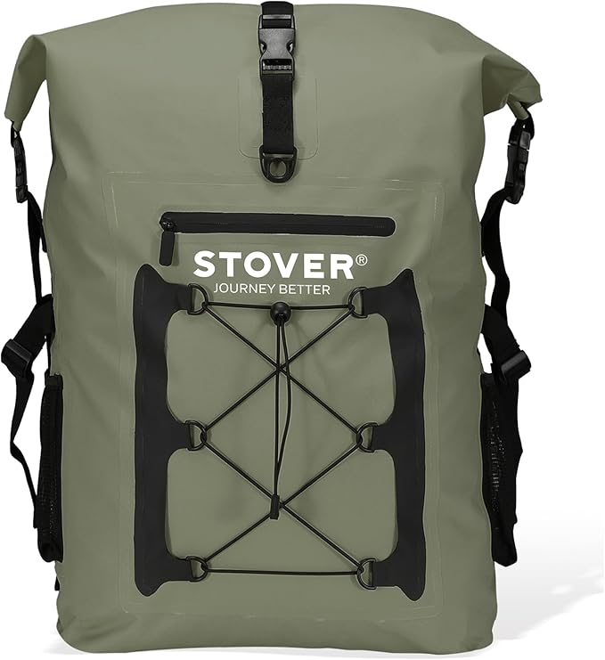 STOVER 5/10/25/30/40/55L Waterproof Backpack- Floating Dry Bag for Kayaking, Travel, Beach, Hiking, & Camping, Men/Women-StrideForce Fitness