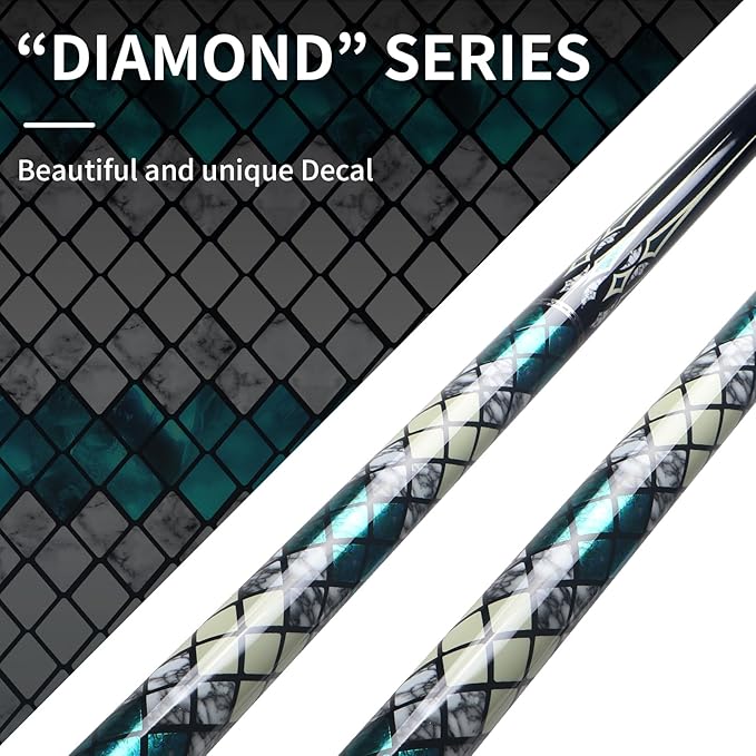 Kmise Professional Pool Cue Stick - 19 20 21oz Canadian Maple Cue Sticks, Low Deflection Shaft with Telescopic Carbon Fiber Extension, Pool Sticks for Aults, Billiard Cue Sticks with Leather Cue Case-StrideForce Fitness