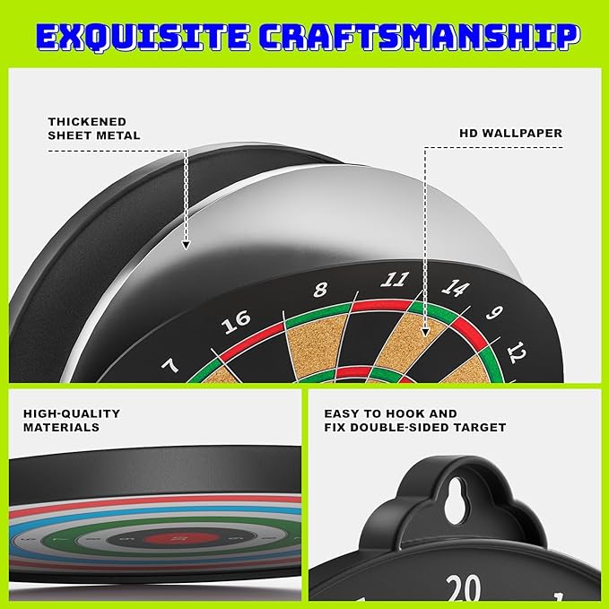 Magnetic Dart Board for Kids Indoor Outdoor Kids Games and Party Games, Christmas Birthday Gifts Toys for Boys Age 3-12-StrideForce Fitness