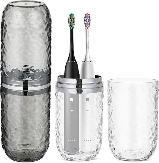 IMIKEYA 2 Pcs Toothbrush Holders Travel Toothbrush Case Toothbrush Cup with Cover Toothbrush Box for Home Travel