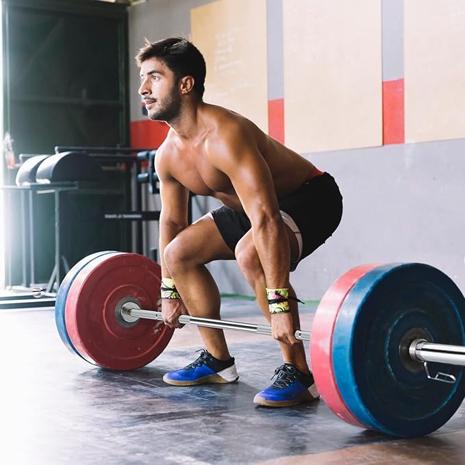 TECHNOAGE 7FT Olympic Barbell Olympic Bar Solid Chrome Barbell 700LBS Load Capacity(2-Inch Plate) for Weightlifting, Squats, Dead-Lifts, Presses, and Lunges-StrideForce Fitness