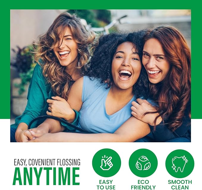 Unflavored Floss Picks, Thin Thread Eco Friendly Toothpick Stick Soft On Gum & Teeth, 150 Count Plastic Free Tooth Flosser for Adults & Kids,for Family, Hotel, Restaurant, car,Travel use