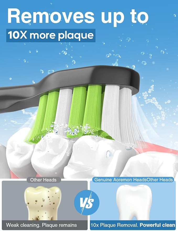 Replacement Toothbrush Heads for Philips Sonicare diamondclean Electric Toothbrush Heads Compatible with Sonicare 4100 5100 5300 6100 c2 c1 c3 w Snap-on Electric Tooth Brush Handle,8 Count, Black