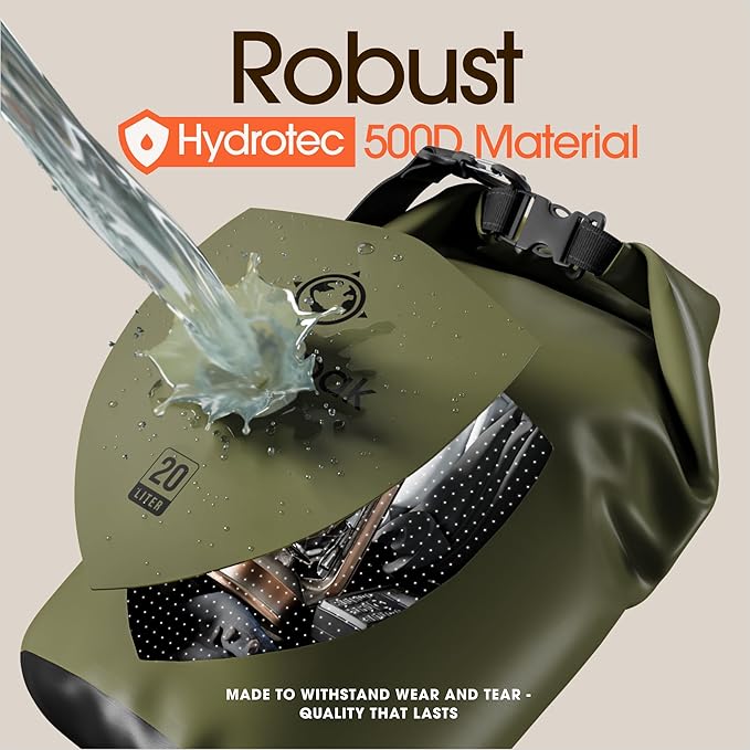 Earth Pak Waterproof Dry Bag - Roll Top Waterproof Backpack Sack Keeps Gear Dry for Kayak with Waterproof Phone Case-StrideForce Fitness