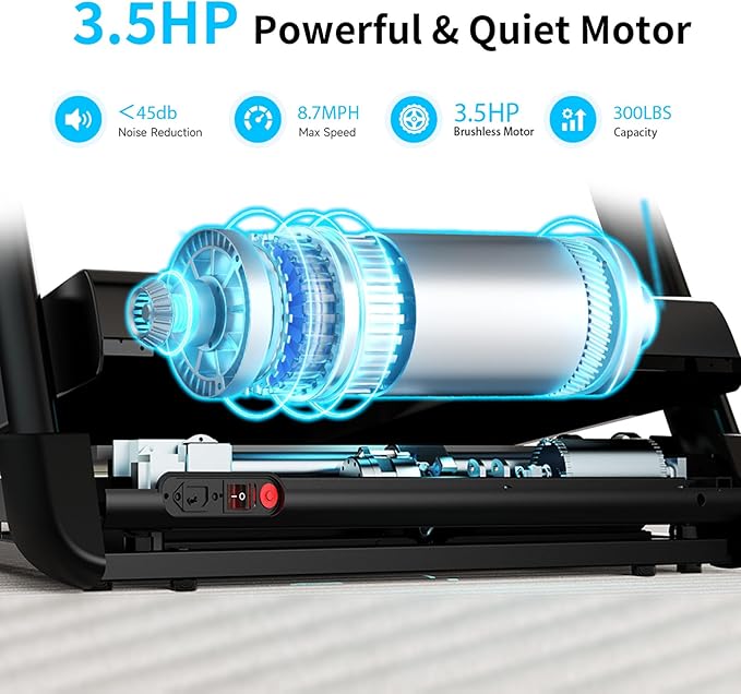 Yesoul Walking Treadmill for Seniors with Long Handrails – 4 Major Safety Protections, Emergency Stop Button, Treadmill for Home 300 lbs Capacity, Recovery Walking Machine with LED Display-StrideForce Fitness