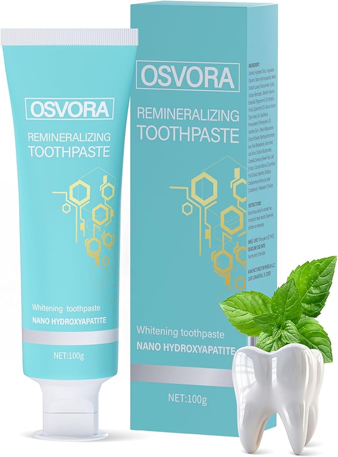 Fluoride Free Toothpaste, Nano Hydroxyapatite Toothpaste, Remineralizing Natural Teeth Whitening Tooth Repair, Appropriate for Sensitive Teeth