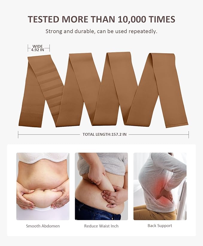 FeelinGirl Waist Trainer for Women Trimmer Belt Waist Cincher Tummy Wrap Plus Size Snatch Me Up Bandage Body Shaper-StrideForce Fitness