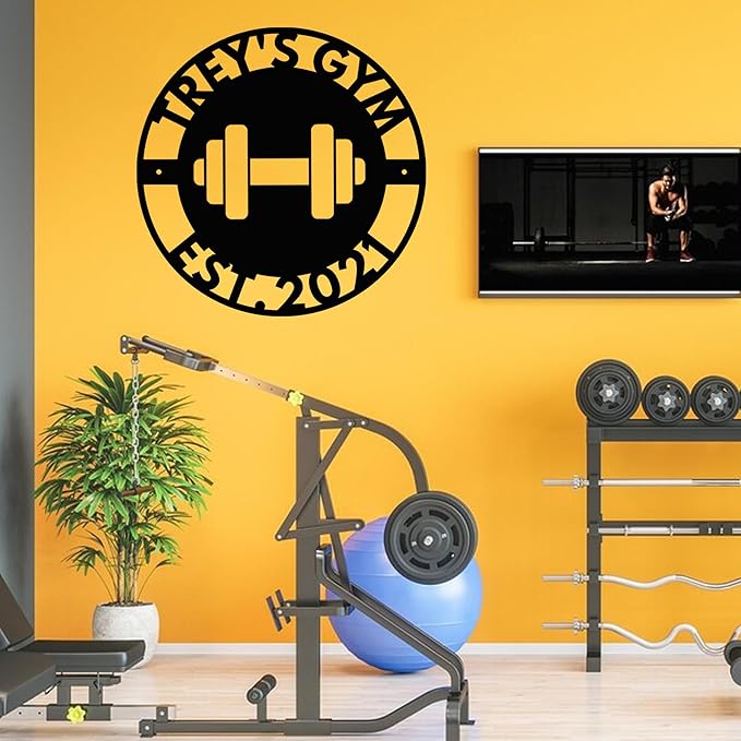 Luxury Personalized Gym Metal Sign, Custom Home Gym Decorations, Gifts for Fitness Lovers, Workout Room Decor, Gym Signs, Christmas Gifts 8-StrideForce Fitness