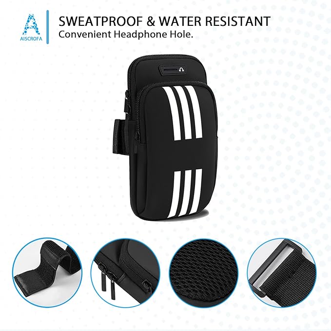 Running Armband, Cell Phone Purse Small Crossbody Bags for Women Men Kids Pouch for iPhone 15/14/13 pro/Plus/xs/xr/xs max, Galaxy S22 Ultra and More-StrideForce Fitness