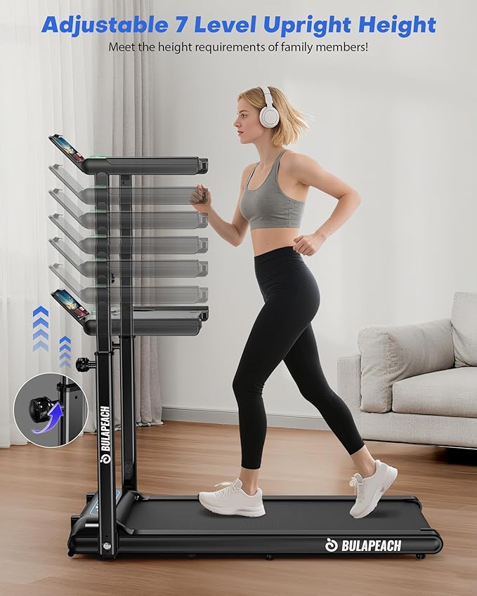 Walking Pad with Incline, 3 in 1 Under Desk Treadmill with Handle Bar Removable Desk Workstation & Device Holder, 3.5HP Foldable Treadmills with 300lbs Capacity for Home Office-StrideForce Fitness