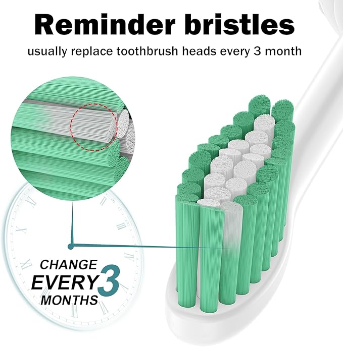 Toothbrush Heads for Philips Sonicare Replacement Brush Heads Medium Soft Dupont Bristles Electric Toothbrush Replacement Heads Fit E-Series Essence Xtreme Elite Advance and CleanCare, 6 Pack