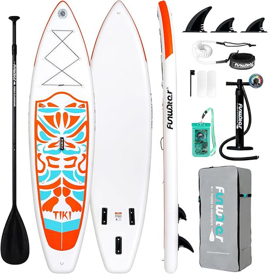FunWater Inflatable Ultra-Light Stand Up Paddle Board for All Skill Levels with Premium SUP Paddleboard Accessories,Non-Slip Comfort Deck for Youth & Adults-StrideForce Fitness