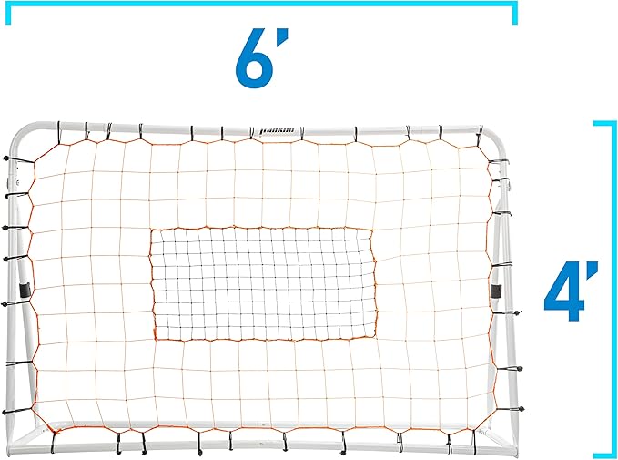 Franklin Sports Soccer Rebounder - Tournament Steel Rebounding Net - Perfect for Backyard Practice and Training - 12' x 6' & 6' x 4'-StrideForce Fitness