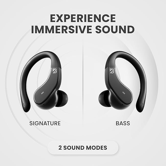 Back Bay Audio - Runner's Wireless Earbuds Bluetooth Headphones for Sports, Hook Over The Ear Buds, Deep Bass, Wrap Around Earphones with Earhooks for Running, Workout Wireless Headphones for The Gym-StrideForce Fitness