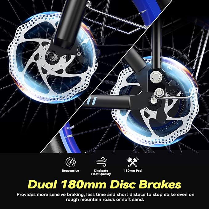 Foldable Electric Bike for Adults, 30+MPH, 48V 20Ah Removable Battery up to 80Miles, 20" Fat Tire Peak 1000W Motor Dirt Ebike Adult Electric Bicycle for City Commute Beach Mountain Adventurous E Bike-StrideForce Fitness