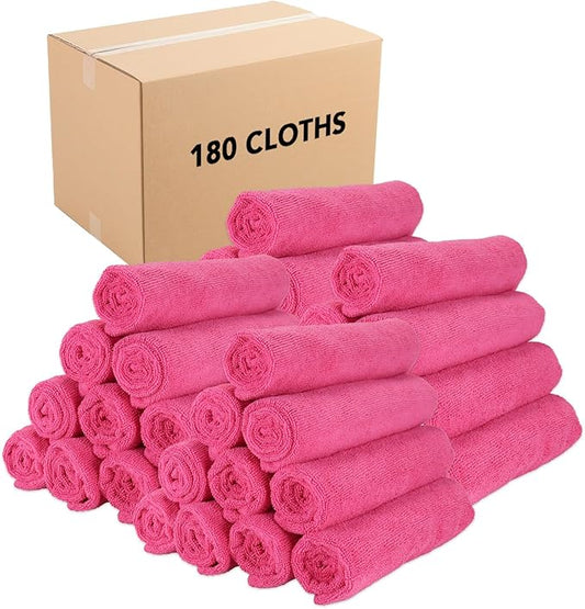 Arkwright Microfiber Gym Towel - Bulk Case of 180 - Super Soft, Quick Dry Workout Sweat Towels, 300 GSM Lightweight & Absorbent for Sports, Working Out, Yoga, and Spa, 16 x 27 in, Hot Pink-StrideForce Fitness