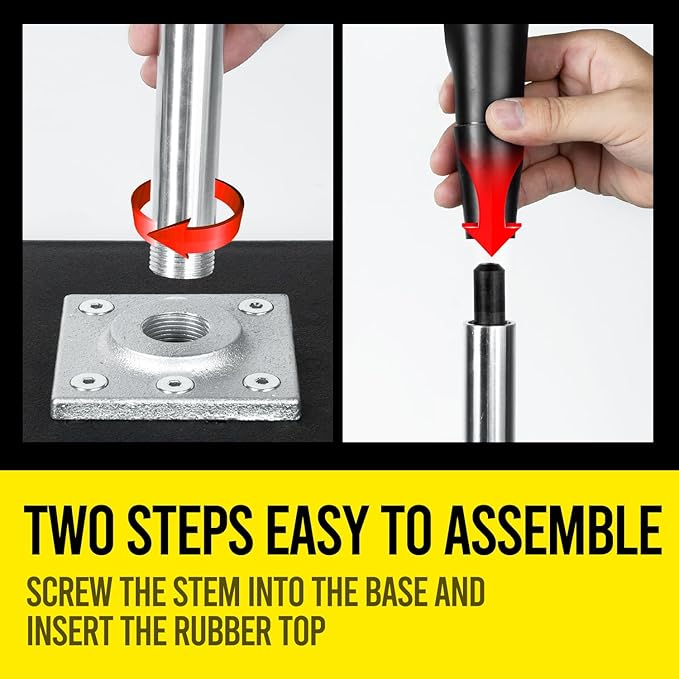 Baseball Batting Tee - Professional Hitting Tee for Baseball/Softball with Weighted Base,Flexible Rubber Top, Premium Aluminum Baseball Tee, Easy Adjust Height 24-46 inches For Kids or Adults-StrideForce Fitness