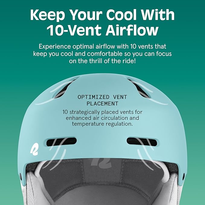 Retrospec Comstock Ski Helmet - Snowboard Helmet for Adults & Youth - Adjustable Fit Snow Helmet with Protective Shell and Breathable Vents for Men, Women, Boys & Girls-StrideForce Fitness