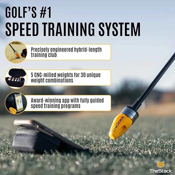 TheStack™ | Golf Swing Speed Trainer | Weighted Golf Training Aid | Golf Swing Trainer Golf Swing Training Aid | Golf Trainer Practice for Men and Women-StrideForce Fitness