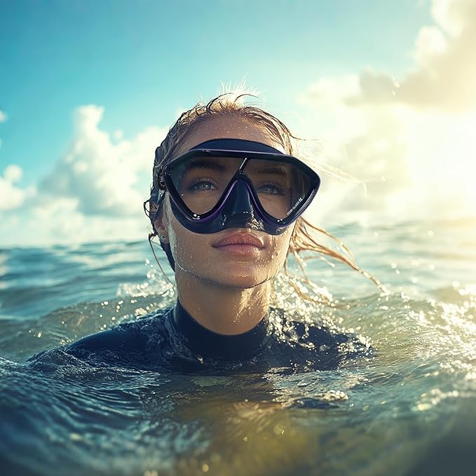 Scuba Diving Mask for Adults - Premium Anti-Fog Snorkeling Mask Comfortable & Leak-Proof Swim Goggles with Nose Cover for Scuba Diving, Snorkeling & Underwater Adventures-StrideForce Fitness