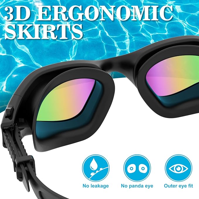 WIN.MAX Polarized Swimming Goggles Swim Pool Goggles Anti Fog Anti UV No Leakage Clear Vision for Men Women Adults Teenagers-StrideForce Fitness
