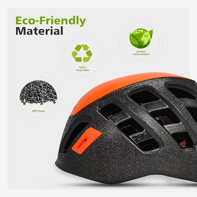 Rock Climbing Helmet for Adult, Lightweight Adjustable Helmet for Rock Tree Climbing Work at Height-StrideForce Fitness